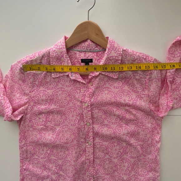 Talbots Pink Floral Patterned Long Sleeve Button Up Shirt Size M - Picture 13 of 15